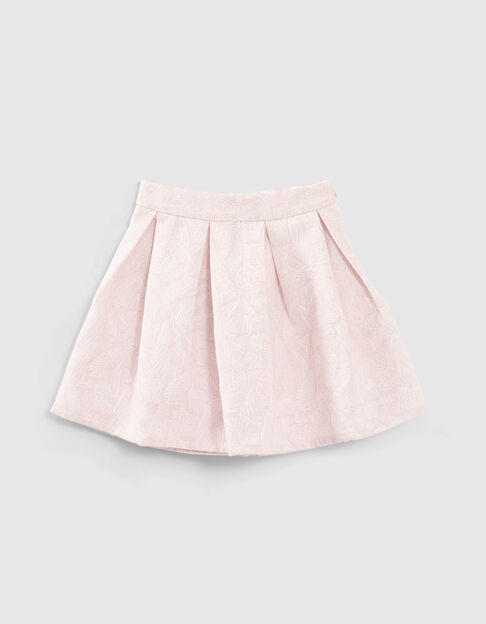 Falda rosa estampado jacquard niña - IKKS