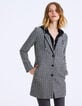 Manteau mi-long en tweed à capuche amovible femme-2