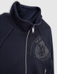 Cardigan marine molleton tech fleece relief&eacute; gar&ccedil;on-5