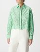 Chemise verte coton bio broderie anglaise-2