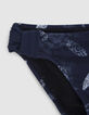 Maillot de bain 2 pièces marine imprimé surf-rock fille-4