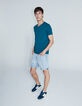 Tee-shirt L'Essentiel oxyd à col V Homme-5