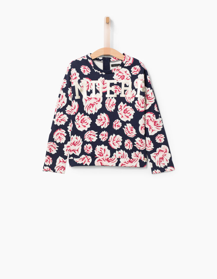 Sudadera flores niña-1 Sudadera flores niña-1