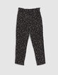 Jogging negro estampado minimalista rock ni&ntilde;a-3
