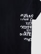 Tee-shirt col rond noir visuel messages-4
