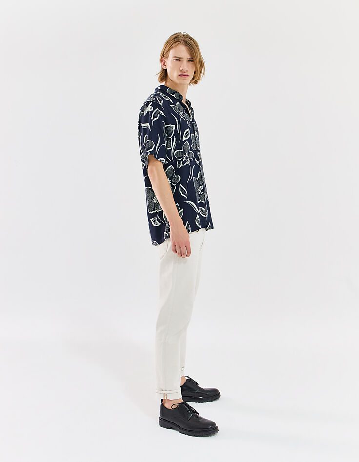 Camisa REGULAR azul marino Ecovero® maxi flores Hombre-6 Camisa REGULAR azul marino Ecovero® maxi flores Hombre-6