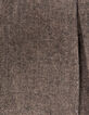 Braune Mädchenshorts aus meliertem Flanell-6