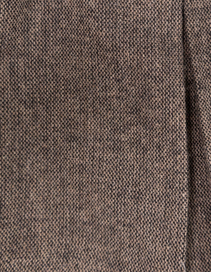 Braune Mädchenshorts aus meliertem Flanell-6 Braune Mädchenshorts aus meliertem Flanell-6