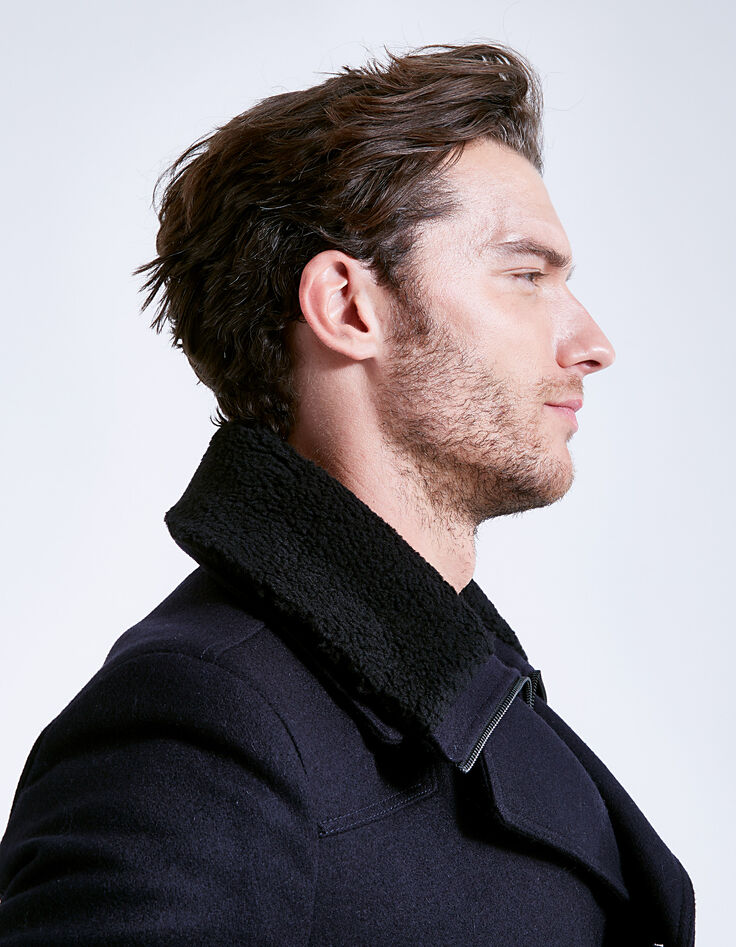 Men's navy pea coat-6