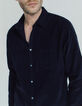 Chemise REGULAR marine en velours milleraies Homme-1
