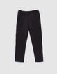 Girls’ black joggers with lightning star print-3