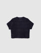 Pull marine tricot fantaisie ajouré fille-3