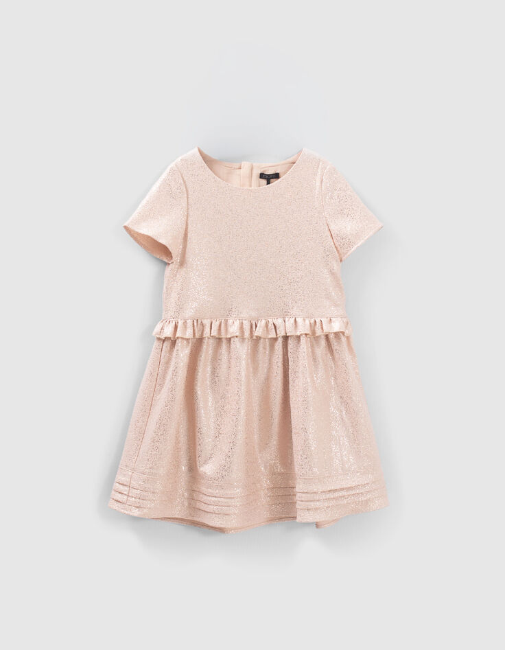 Shimmering Powder Pink Dress for Girls-1