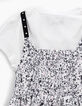 Robe 2 en 1 blanc imprimé tachiste et tee-shirt fille-7