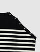 Women’s black sailor-stripe knit cape-2