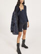 Women’s navy studded lurex and jersey T-shirt-6
