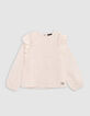 Blouse ecru broderie anglaise motifs army fille-1