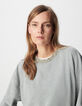 Grijs oversized sweatshirt met juwelenkraag Dames-9