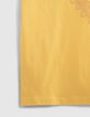 T-shirt jaune coton bio visuel coeur pailleté fille-4