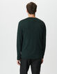 Pull vert tricot mouliné Homme-3