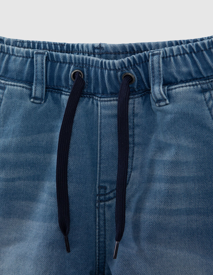 Boys’ comfy denim Bermuda shorts with elasticated waist-3