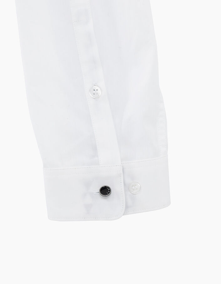 REGULAR fit wit overhemd met geometrisch contrast Heren - IKKS
