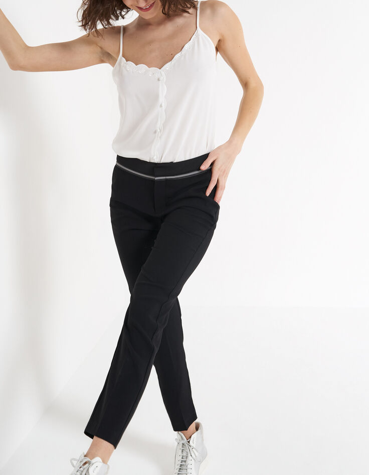 Pantalón de traje negro crepé I.Code-1 Pantalón de traje negro crepé I.Code-1