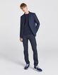 Veste de costume SLIM bleu foncé flanelle Homme-6