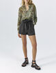 Chemise fluide écrue imprimé cachemire Femme-5