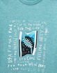 Tee-shirt turquoise clair visuel baskets coton bio garçon -2