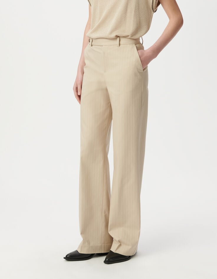 Women’s beige pinstripe suit trousers-3 Women’s beige pinstripe suit trousers-3