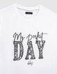 T-shirt blanc coton bio print et broderie garçon-2