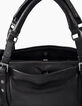 Women’s The Artist black leather bag + fringes -5