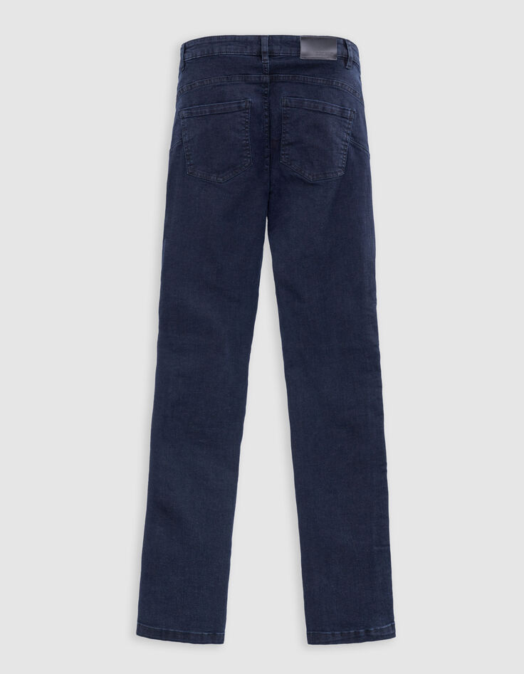 Women's slim dark blue chain back jeans-5