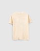 Boys’ wheat organic T-shirt with embroidered skull-4