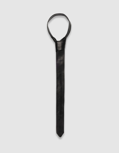 Cravate noire cuir Femme - IKKS