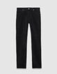 Zwarte slim broek fijne ribfluweel Heren-6
