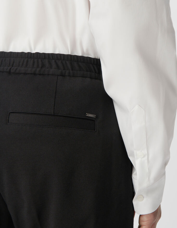 Pantalon de costume SLIM noir maille Milano Homme-6