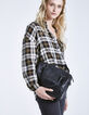 Women's black bowling bag-6