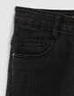Black used skinny flare jeans meisjes-5