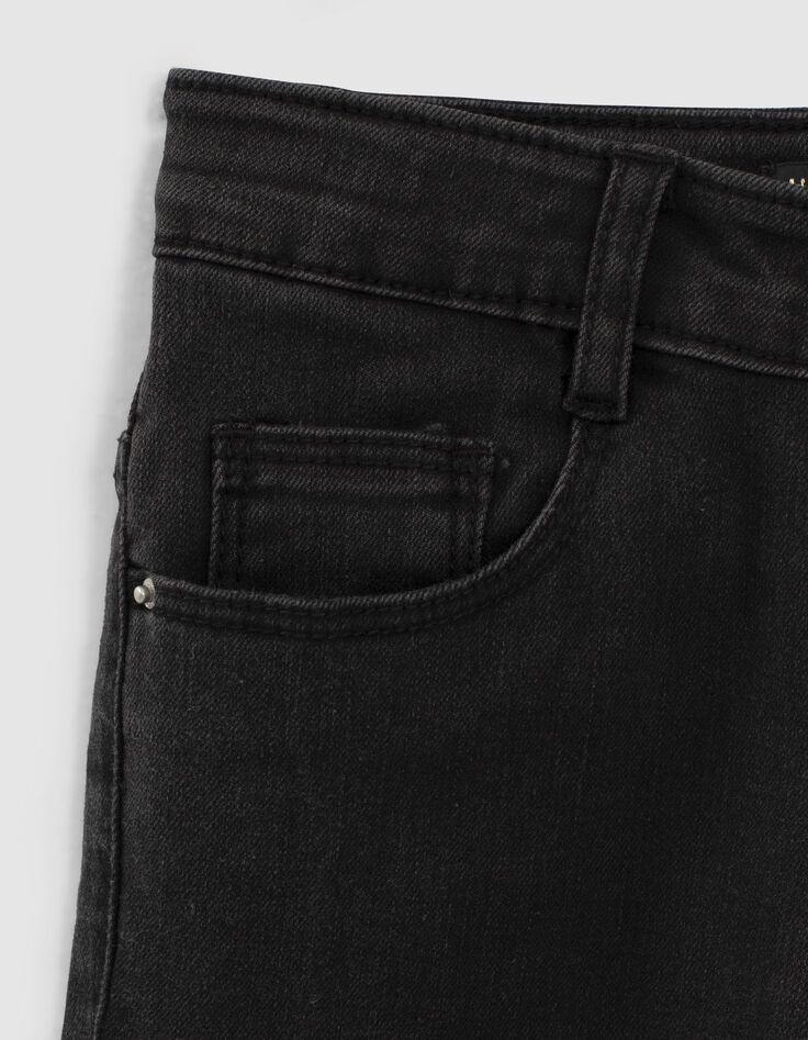 Black used skinny flare jeans meisjes-5