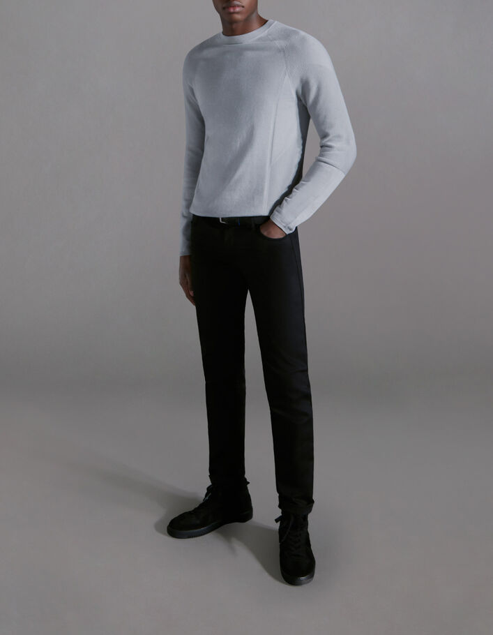 Men’s grey 3D knit sweater - IKKS
