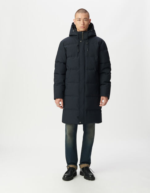 Lange marine doorstikte pufferjas WATERPROOF Heren - IKKS