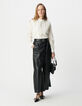 Off-white Bluse aus Bio-Baumwolle mit Besätzen Damen-1