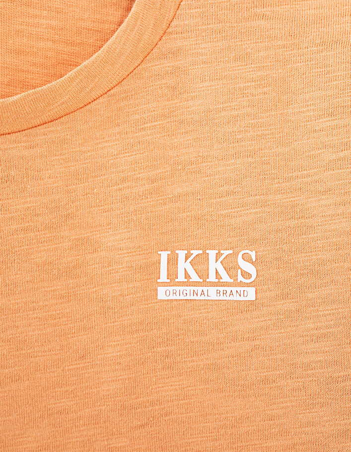 Boys' faded orange Essentials T-shirt  - IKKS