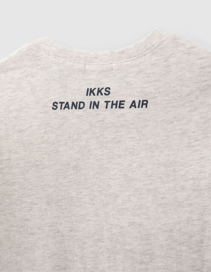 Camiseta beige algodón ecológico mensaje goma niño - IKKS