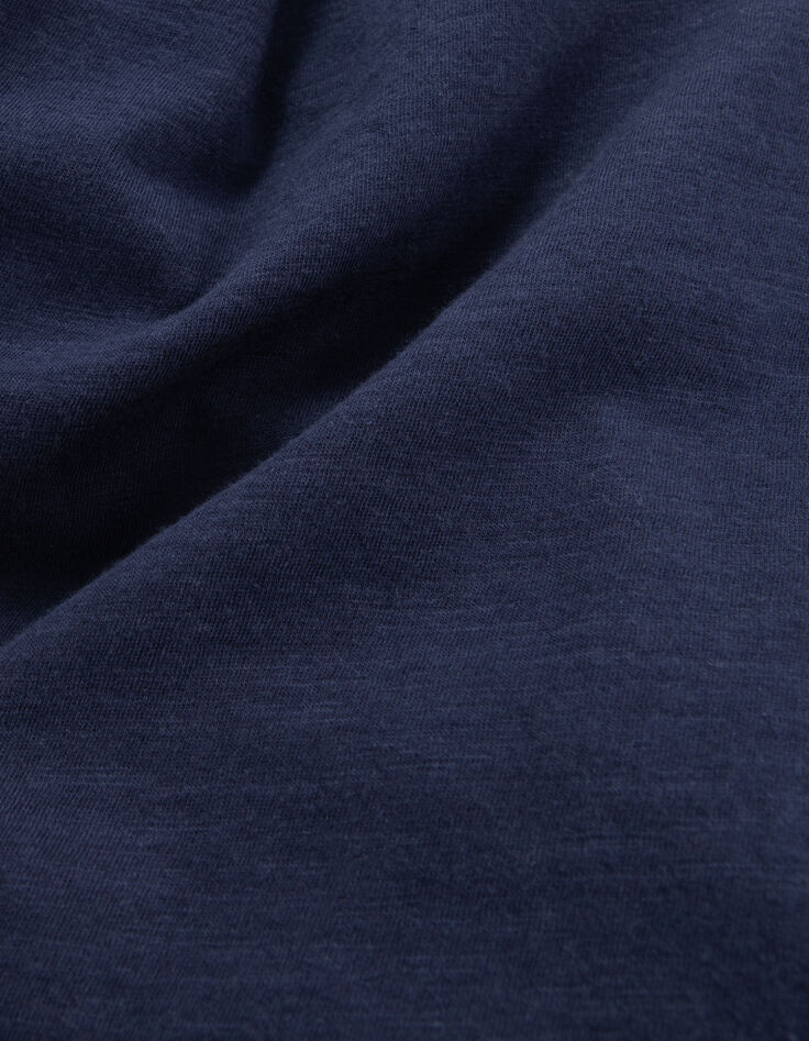 Men’s indigo organic cotton Essential round-neck T-shirt-8