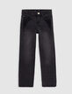 stonewashed  rechte jeans geborduurde zakken meisjes-1