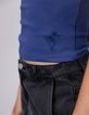 Blauw T-shirt rugdecolleté meisjes-9