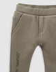 Kaki jogging dubbele elastische ceintuur babyjongens-3